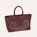 Goyard Saigon Tote Bordeaux Goyardine Canvas Palladium Hardware - Image 3
